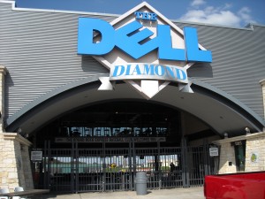 The Texas Rangers' Triple-A affiliate the Round Rock Express are 181 miles away from the parent club. Photo R. Anderson