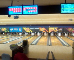 The epic struggle of man and woman versus pins takes place daily at bowling alleys across the world. Photo R. Anderson