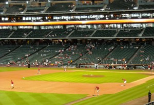 Empty seats and losing records are both common these days at Minute Maid Park. Photo by R. Anderson